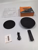 Plateau tournant automatique 3-en-1 noir et blanc de 15 cm, 18 cm-22 cm avec télécommande, vitesse réglable et affichage