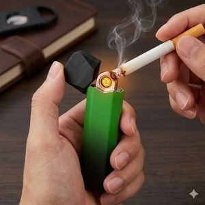 Vente en gros de briquets à bobine mini USB rechargeables personnalisés, appareil électrique cylindrique portable pour fumer des cigarettes - Product Image 6
