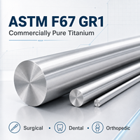 Tige en titane de qualité médicale GR1 CP Ti, biocompatible, forgée, haute précision, conforme ASTM F67, pour usage chirurgical, dentaire et orthopédique