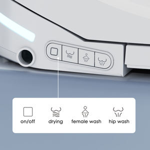 電動スマートビデ便座 リモコン付き 自動センサー開閉式 V字型デザイン 温水洗浄便座 人間工学に基づいたトイレカバー - Product Image 3