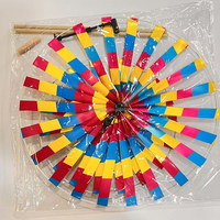 Moulins à vent arc-en-ciel colorés et personnalisables pour enfants, jouets en plastique à enfouir dans le sol pour la décoration extérieure du jardin, toutes saisons