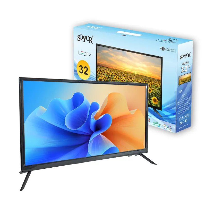 Factory cheap price xxxxxx tv televisions 32 inch OEM brand flat screen televisions digital tv DVB-T2 DVB-T2/S2 smart tv