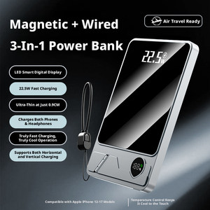 <span class=keywords><strong>Batterie</strong></span> <span class=keywords><strong>externe</strong></span> magnétique sans fil ultra-compacte 5000 mAh <span class=keywords><strong>la</strong></span> <span class=keywords><strong>plus</strong></span> petite et <span class=keywords><strong>la</strong></span> <span class=keywords><strong>plus</strong></span> légère à charge rapide 2026 - Product Image 1