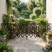 Rampe d'escalier et de balcon traditionnelle en fonte, décorative, fixée au sol, résistante à la rouille, pour appartement et villa, garantie à vie