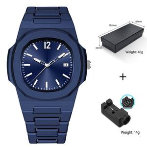 Montre à quartz pour homme, design carré, décontractée, de luxe, en alliage et plastique, vente en gros - Product Image 6