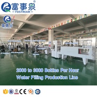 Usine de remplissage et d'embouteillage entièrement automatique en Chine, ensemble complet pour la production d'eau minérale pure en bouteilles en plastique PET de petite taille