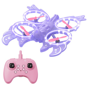 Dropshipping Shopify <b>Butterfly</b> Shaped Mini Rc Aircraft Flying Toy With <b>Lights</b> Hover Easy Control For Kids Students Beginners Gif - Product Image 1