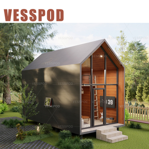 Casetta Triangolare in <span class=keywords><strong>Legno</strong></span> e Acciaio per Campeggio - Product Image 1