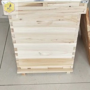 Perlebahan Alat 10 Frame Cemara Kayu Dua Tingkat <span class=keywords><strong>Langstroth</strong></span> Sarang Lebah dengan Atap Logam untuk Peternakan Lebah - Product Image 5