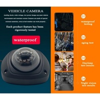 Cámara de Seguridad para Automóvil con Domo Metálico Infrarrojo, Antivandálica, AHD, Monitor de Estacionamiento con Visión Trasera, Micrófono Integrado, para Interior de Vehículos, Autobuses y Camiones