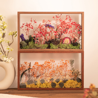 Marco de Acrílico Profundo con Diseño Floral 3D en Madera, Impresión UV, Ecológico, Duradero, Autoportante, Moderno, Regalo para el Día de la Madre