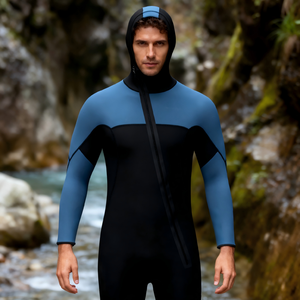بدلة غطس رجالية قطعة واحدة مقاومة للماء بسحاب أمامي ومطبوعة مقاس 3.5 ملم للأنشطة المائية (الكانوينج) - Product Image 4