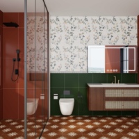 Carreaux Muraux Rétro Français à Motifs 400*800mm, Technologie Nouvelle Génération à Coller (Granulés Secs), pour Cuisine, Salle de Bain et Mur d'Accent