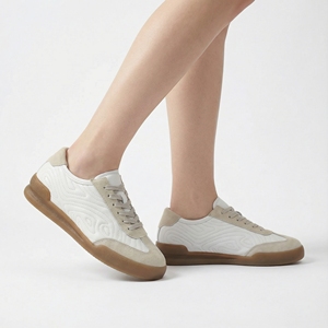 <span class=keywords><strong>Sneakers</strong></span> Casual Retrò <span class=keywords><strong>Beige</strong></span> <span class=keywords><strong>e</strong></span> <span class=keywords><strong>Bianche</strong></span> da <span class=keywords><strong>Donna</strong></span>, Calzature Leggere per Ufficio, Scarpe Comode per Esterni - Product Image 3