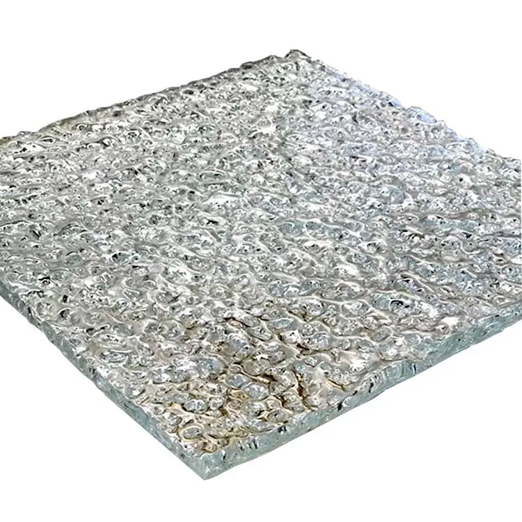 10mm di cristallo Ultra chiaro temperato basso ferro modellato fuso caldo di vetro prezzo per il controsoffitto arte decorazione per la casa di vetro temprato