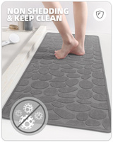 Tapis de bain lavables à motif pierre, antidérapants, séchage rapide, tapis de salle de bain absorbants, tapis de sol pour salle de bain