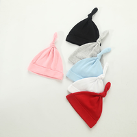 Gorro de Bebé Ecológico, Transpirable y de Alta Calidad al por Mayor, Talla Única Unisex para Recién Nacidos, Niños Pequeños, de Algodón con Nudo
