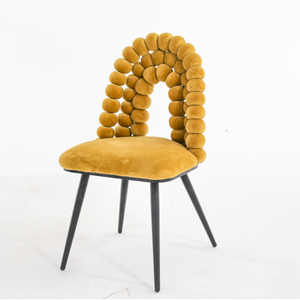 <span class=keywords><strong>Chaise</strong></span> rembourrée en velours à structure métallique vente en gros pour meubles de maison - Product Image 2