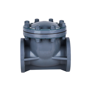 Válvula de Retención de Plástico CPVC de Alta Calidad de China, de 6 a 12 Pulgadas, DN150 a DN300, Estándar ANSI Válvula de retención de tipo oscilante CPVC con extremo de brida - Product Image 2