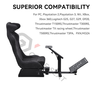 GY044 Asiento negro plegable Coche Juego de carreras Silla Simulador de conducción Asiento Cabina para modelos universales - Product Image 6