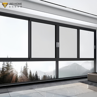 Ventanas Corredizas Modernas Resistentes a Huracanes, Ventanas Corredizas de Vidrio de Alta Resistencia de Aluminio para Casas