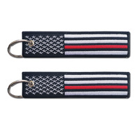 Kaychains en tissu tissé avec logo personnalisé bon marché porte-clés personnalisés porte-clés