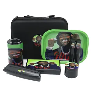 Wholesale Smoking Kit Rolling Tray Grinder All In 1 Suit For Travel Storage Box Kit