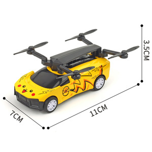 LASIVE TOYS Premium Diecast Pullback 1:64 Scale Low Altitude Flying Car Transforming Airplane Ornament Cartoon Alloy Model - Product Image 3