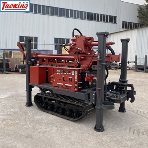 유압식 크롤러 미니 보레 홀 시추 기계에 물 우물 채굴을위한 Tuoxing KP-200 드릴링 깊이 200m 드릴링 리그 - Product Image 6