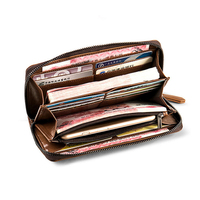 Dompet kulit asli pria tahan lama, dompet kulit asli, fitur pemblokir RFID, gaya sederhana, portabel, pesanan pertama, Diskon, dekorasi huruf