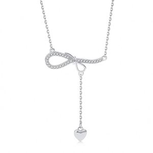 Collier tendance Dylam avec pendentif cœur en argent sterling 925, chaîne en forme de cœur, bijou cadeau pour femme et petite amie - Product Image 1