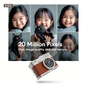 Cámara de Fotos Retro Mini S150 con Pantalla, Cámara Pequeña Portátil HD 1080P para Interiores y Exteriores, Videograbadora, Mini Cámara de Bolsillo para Niños - Product Image 4