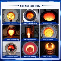Horno de Inducción de Frecuencia Media para Fundir Metales como Oro, Plata, Cobre, Acero, Hierro y Aluminio, 380V 1800
