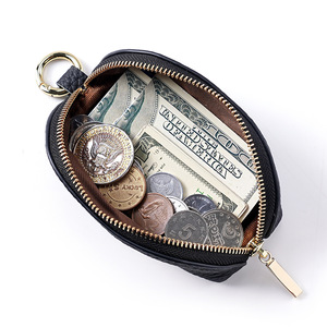 Japanese Style Mini Genuine Leather <b>Coin</b> <b>Purse</b> Top-Grain Cowhide with Pebbled Texture Zipper Closure Personalized Engraved Gift - Product Image 2