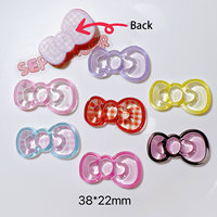 Macaron Coloré Transparent Arc DIY Résine Accessoires Diy Cheveux Résine Colle Charmes Ornement Résine pour Décoration 38*22mm