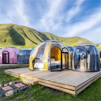 Tentes de jardin en aluminium polycarbonate pour bâtiment à bulles d'extérieur Igloo de maison complète