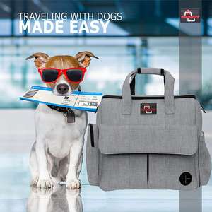 Havayolu köpek seyahat çantası, taşıma Pet seyahat taşıyıcısı köpek malzemeleri, köpek sırt çantası-yavru Tote gıda kabı - Product Image 3