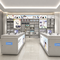 Maßgefertigte L-förmige Handy-Vitrine mit Diebstahlschutzsystem, Robust, Umweltfreundlich, Wasserdicht, Pulverbeschichtet