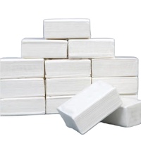 Vente en gros de papier toilette personnalisé N-Fold Slimline Ultraslim 1-2 plis en pâte de bois vierge, haute absorption d'eau, bonne qualité