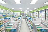 04-XDZYS009 Design moderne de magasin de pharmacie, étagère d'exposition en bois pour pharmacie professionnelle, aménagement de magasin de pharmacie