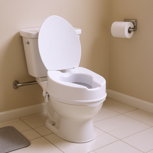 Rehausseur de siège de toilette universel 5 en 1, capacité de 300 lb, équipement de sécurité pour salle de bain pour personnes âgées - Product Image 2