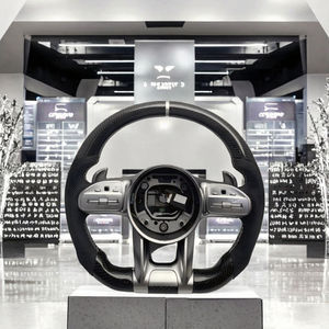 Volante Deportivo de Cuero y Fibra de Carbono para Mercedes-Benz para <span class=keywords><strong>AMG</strong></span> <span class=keywords><strong>GT</strong></span> <span class=keywords><strong>63s</strong></span> W205 W166 W177 W204 W217 W222 C63 E63 S63 G63 CLS - Product Image 3