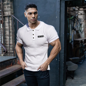 Polo <span class=keywords><strong>simple</strong></span> et basique pour homme, col polo, manches courtes, matière polyester douce, pour les loisirs - Product Image 6