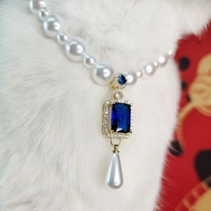 Collar de gato de perlas de lujo con colgante de gama alta seguro perro gato mascotas collar joyería para <span class=keywords><strong>gatitos</strong></span> <span class=keywords><strong>persas</strong></span> - Product Image 2