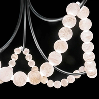 Lustre en albâtre de style français moderne, forme de collier en laiton, lustre en marbre pour salon, hôtel, villa, décoration intérieure