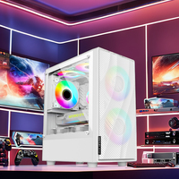 Boîtier pour PC de bureau de jeu SPCC + ABS personnalisable OEM Fenêtre du panneau latéral de la tour moyenne Stock prêt Carte mère ATX Century Star vente en gros
