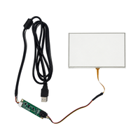 Écran tactile résistif de 6,97 pouces, de qualité industrielle, anti-interférence, carte de commande USB à quatre fils, pilote