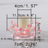Chandelier en cristal transparent européen de haute qualité, style Lotus, pour décoration de table de mariage et centres de table
