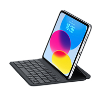 Clavier numérique fin noir Ruidian YC08 avec étui pour iPad Air M3/M2 11 pouces, pliable, en cuir, certifié CE/FCC, magnétique
