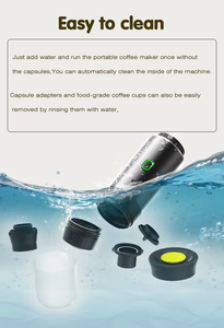 Machine à café portable intelligente en acier inoxydable avec fonction de chauffage, charge USB-C <span class=keywords><strong>12</strong></span> <span class=keywords><strong>volts</strong></span>, pour le camping, les voyages, l'hôtel et l'usage domestique - Product Image 4